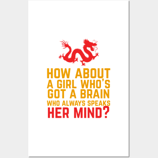 How About a Girl Who's Got a Brain? Posters and Art